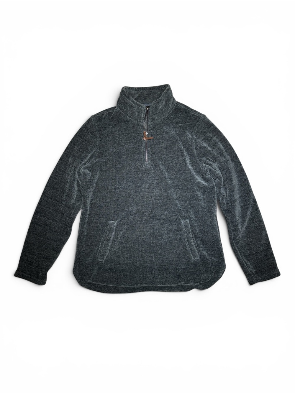 Quarter-Zip Pullover Sweater With Soft Sherpa Interior S